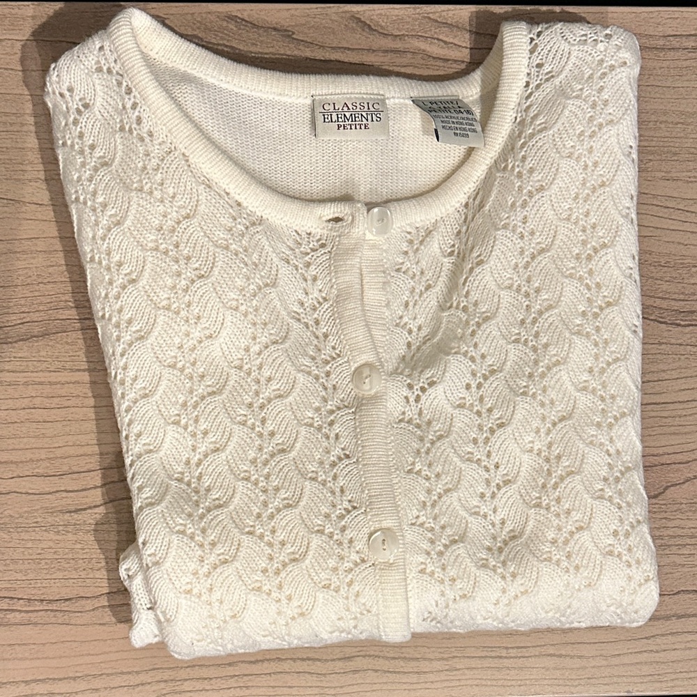 VTG delicate knit Lace Women's cardigan - Picture 3 of 9